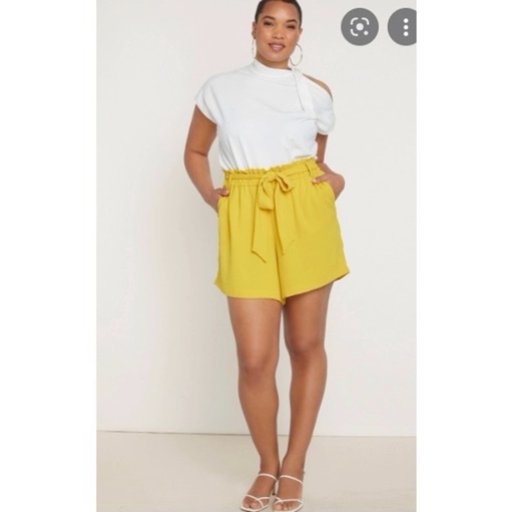 ELOQUII high waisted paperbag shorts (18)
